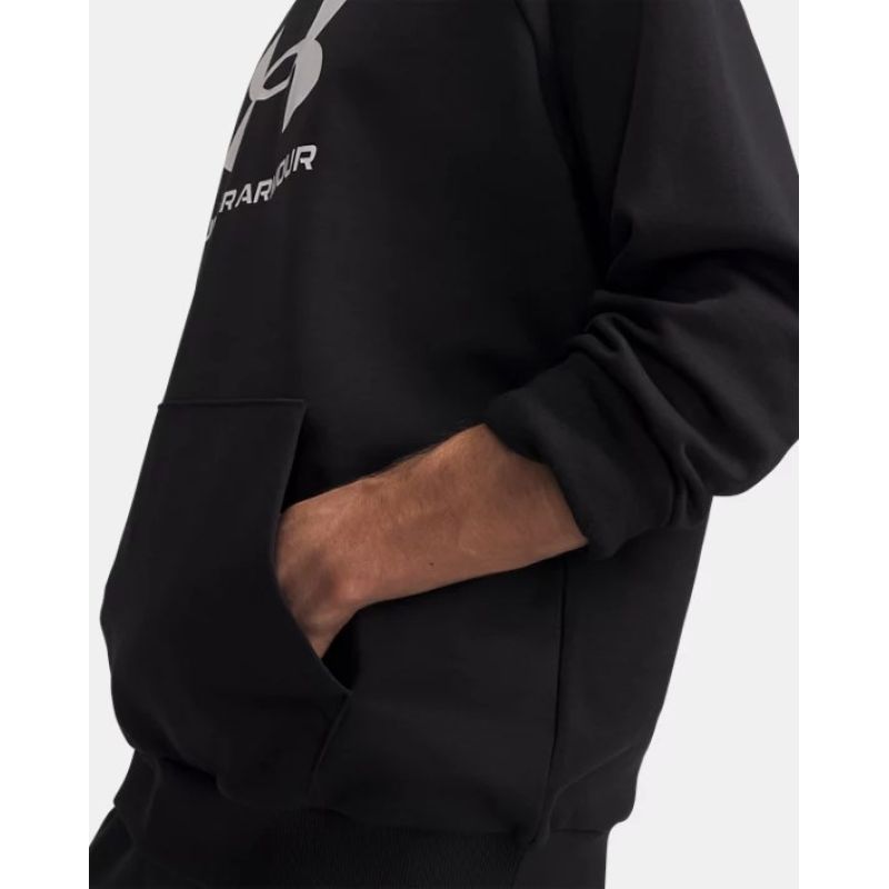 Under Armour Rival Fleece Logo Hoodie – black/white fekete kapucnis pulóver 595960
