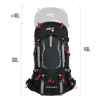 Nc1993 Northlake Black Tourist Backpack 30l+10 Nils Camp fekete hátizsák