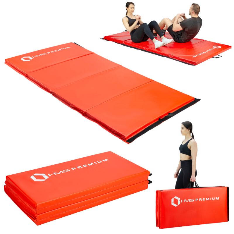 HMS Folding gymnastic mattress red MGS01 piros fitness matrac 17-44-285