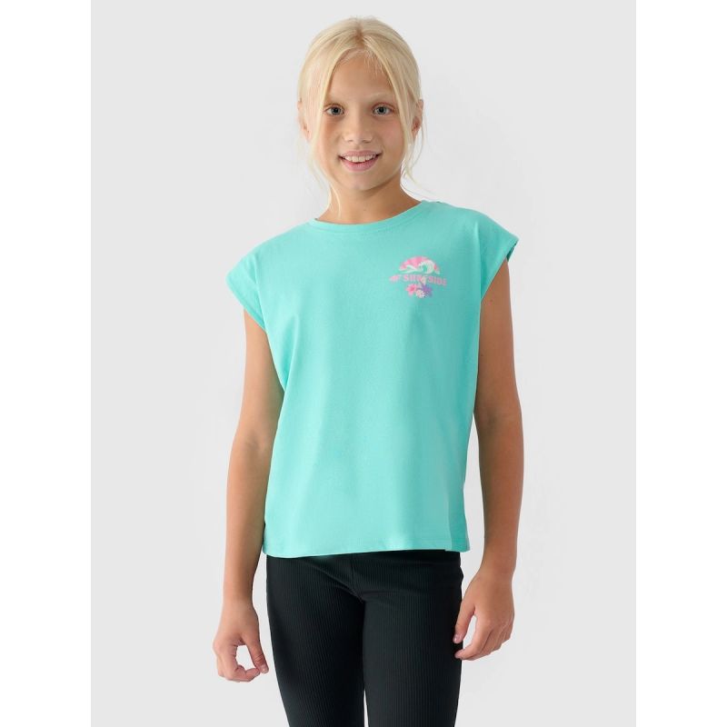 Girls' printed top 4F 4FJRSS24TTSHF2052-35S póló