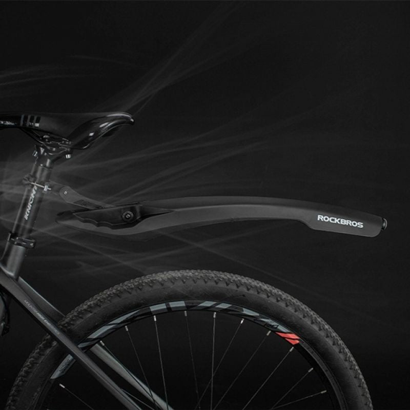 Rockbros Mudguard with Red LED Light - Black