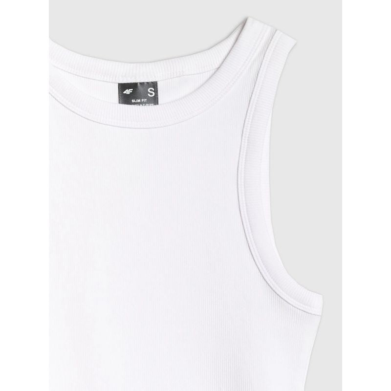 Women's slim ribbed knit top 4F