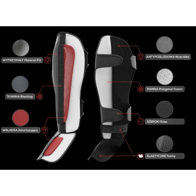 DBX Bushido Shin Guards - Black Master fekete protectors and knee pads