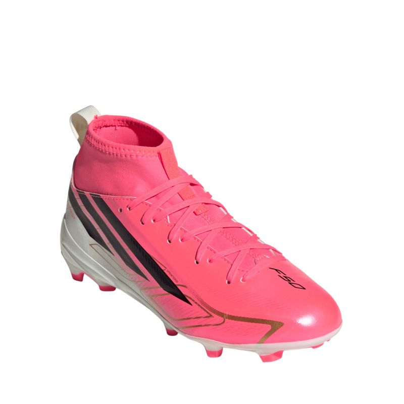 Adidas F50 Hyperfast League Mid FG Kids Soccer Pink rózsaszín cipő