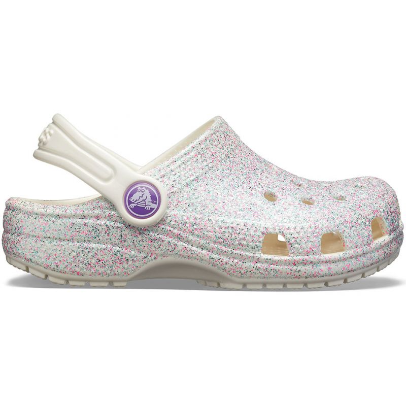 Crocs Classic Glitter Clog Jr 205441 szürke papucs