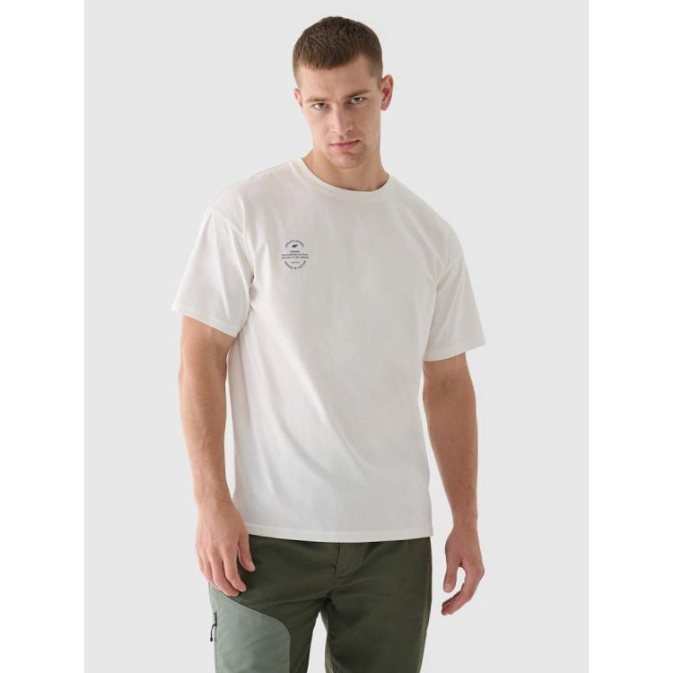 Smooth unisex oversize T-shirt 4F 4FRAW24TTSHU2672-12S póló