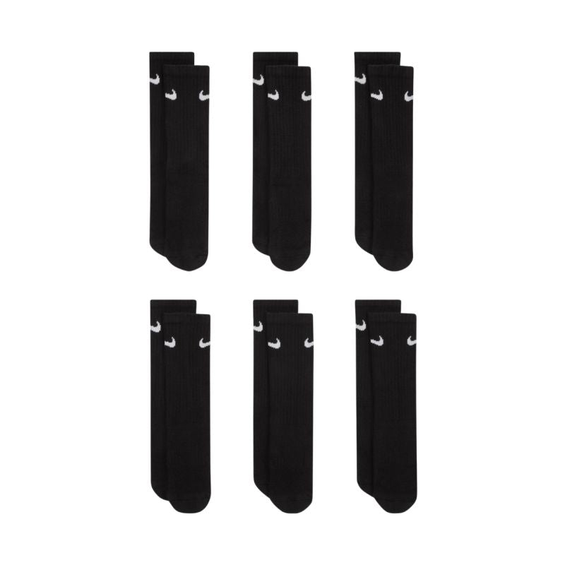 Nike Everyday Cush Crew Kids Socks 6 Pairs fekete zokni