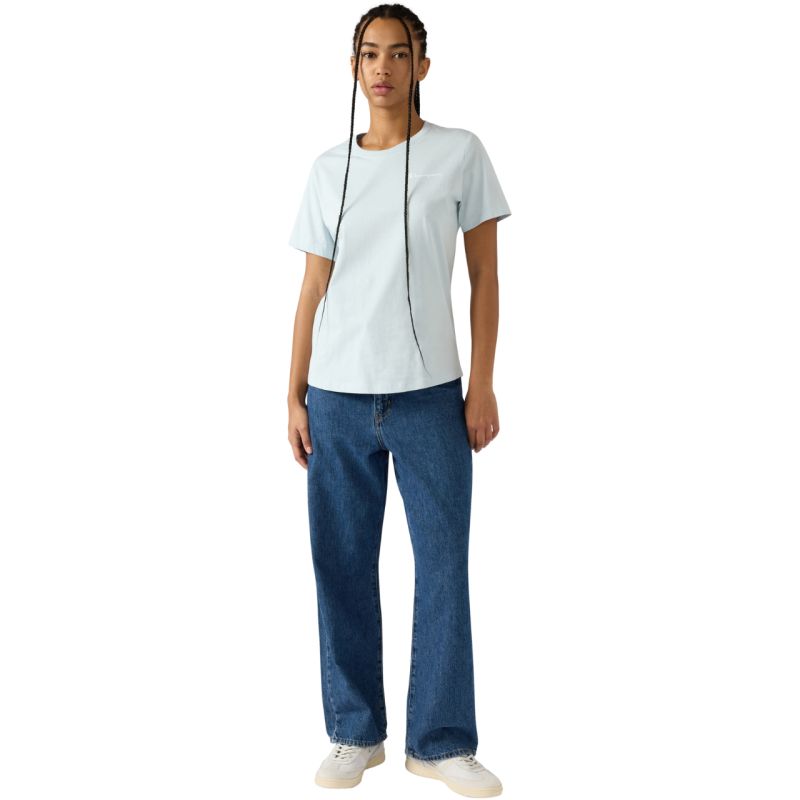 Champion Women's Sleeve T-shirt, Sky 118408 BS224 kék short
