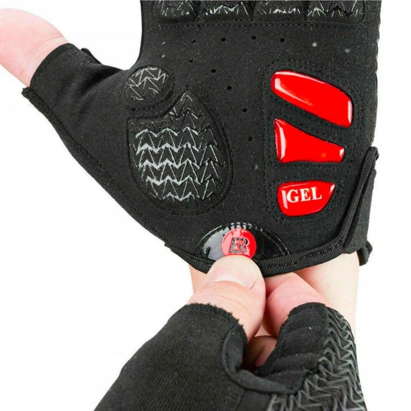 Rockbros XL cycling gloves with gel inserts - black and red xl \ czarny || czerwony kesztyű 7016802869410-157289