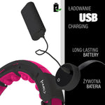 HMS Hhm16 Hula Hop Black/Pink With Magnets And Weight + Counter rózsaszín edzéssegítő 17-44-586