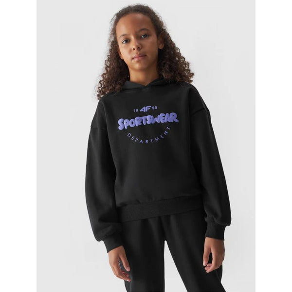 4f Girls' sweatshirt with hood, open, Junior 4FJWAW24TSWSF1213-20S General