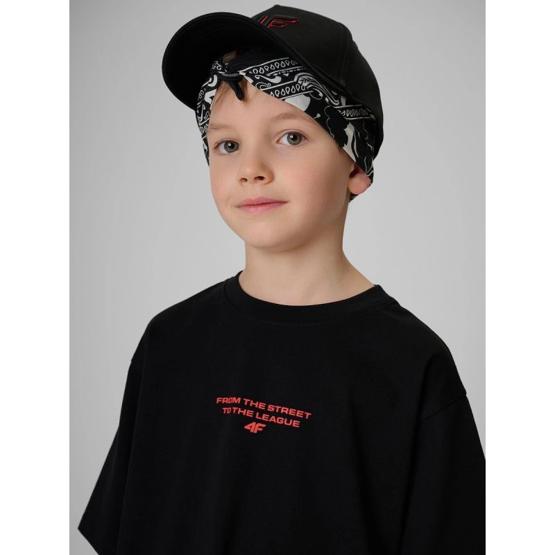 4F Boy's loose T-shirt with print 158/164 póló