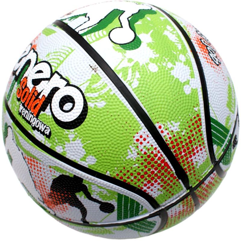Enero Solid Basketball Size 7 Green And White fehér labda