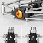 Rockbros 2010-12L Aluminum Platform Bicycle Pedals - Silver
