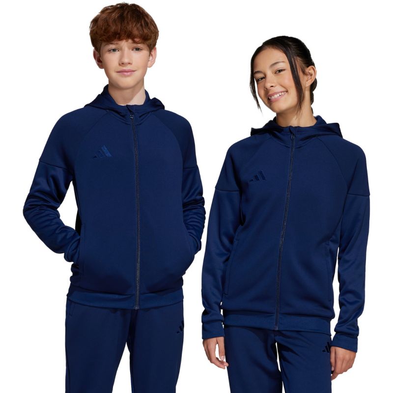 Adidas Tiro 25 Full-Zip Kids' Sweatshirt, Navy sötétkék gyerek pulóver JC5127