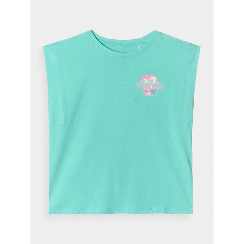 Girls' printed top 4F 4FJRSS24TTSHF2052-35S póló