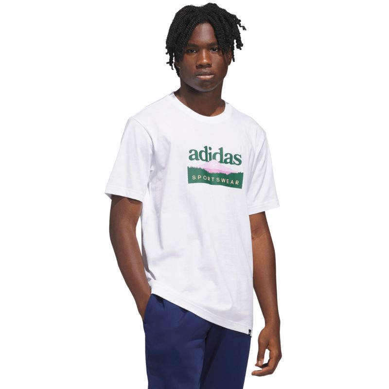 Adidas Sportsman Mountain Graphic Men's T-Shirt fehér póló