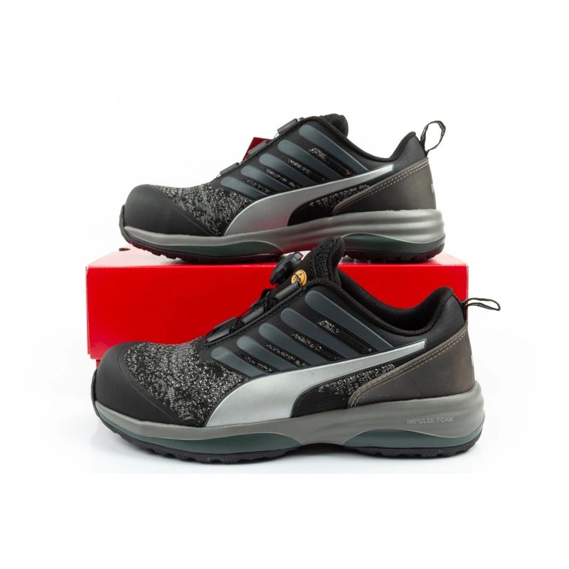 Puma Charge Black Disc Low S1P ESD HRO SRC Work Black BOA fekete utcai cipő