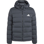Men's adidas Helionic Climawarm Stretch Hooded Down Black JN2114 fekete kabát