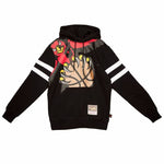 Mitchell & Ness NBA Big Face 2.0 Atlanta Hawks Hoodie fekete kapucnis pulóver