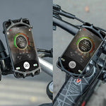 Rockbros LF436 Handlebar Clamp Phone Holder – Black czarny phones and accessories