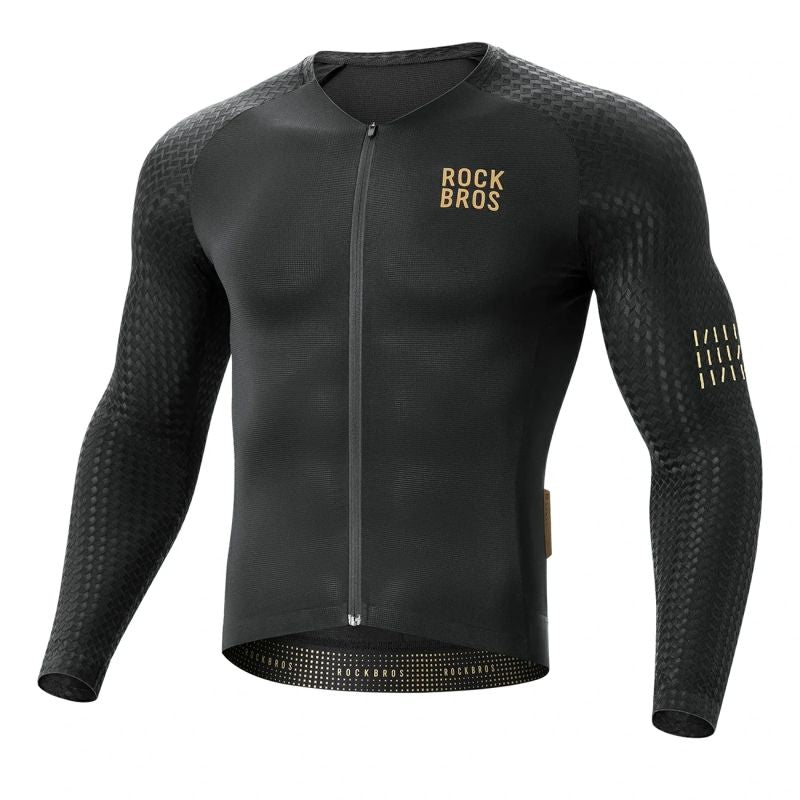 Rockbros Diamond Long Sleeve Cycling Jersey Size S - Black czarny \ s póló