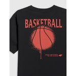 4F Boy's loose T-shirt with print 158/164 póló