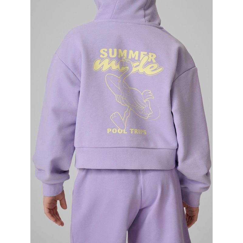 4F Girls' loose sweatshirt with hood 158/164 pulóver