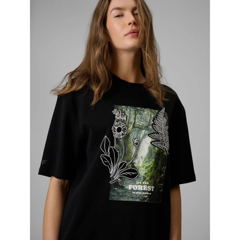 4F Women's loose T-shirt with print ruházat
