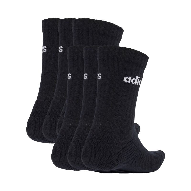adidas Linear Crew Socks Cushioned 6 Pair Pack black JL6094 Ruházat