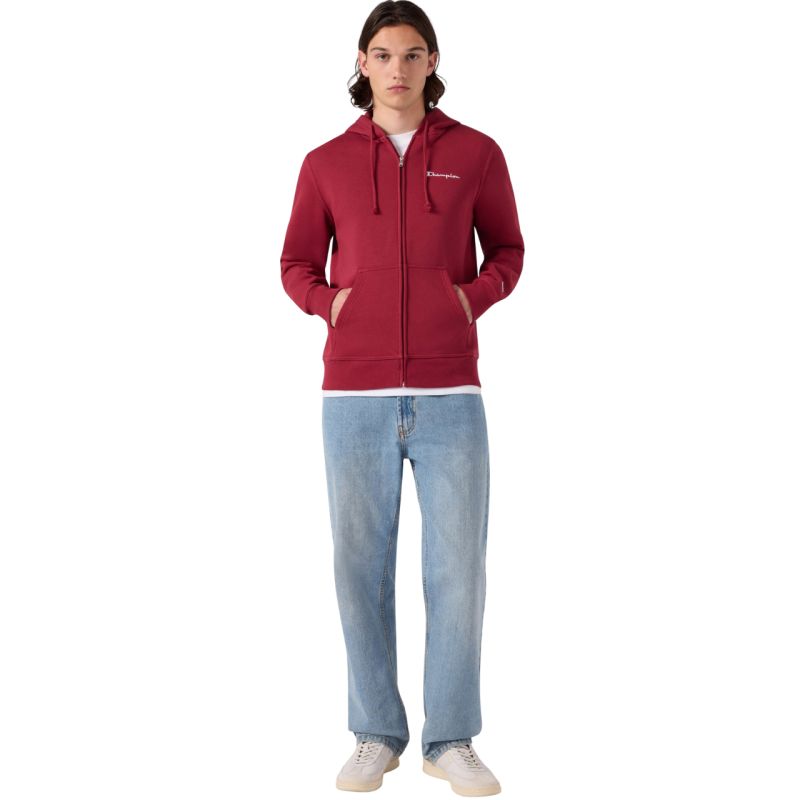Champion Men's Hooded Full Zip Sweatshirt Red 221794 RS508 piros férfi kapucnis pulóver 221794RS508