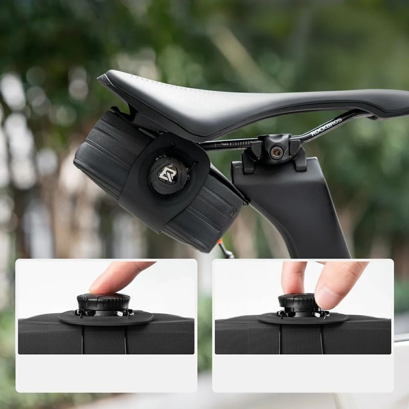 Rockbros AS-150 Waterproof Multifunctional Saddle with Bottle Holder - Black fekete táska
