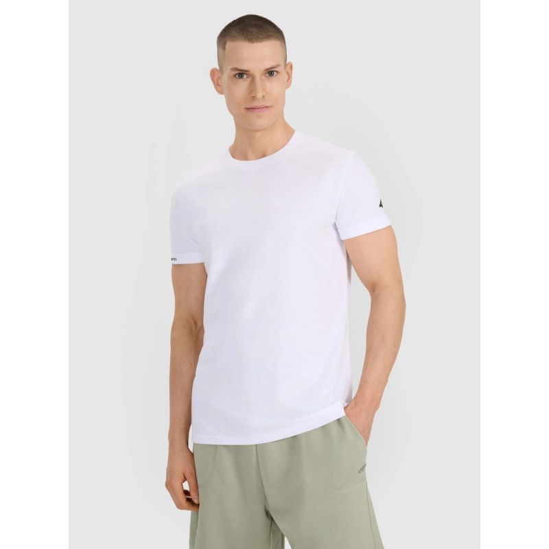 Men's regular plain T-shirt 4F 4FRSS25TTSHM3041-10S 3xl póló