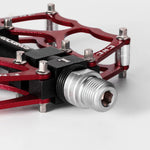 Rockbros 2010-12L Aluminum Platform Bicycle Pedals - Red