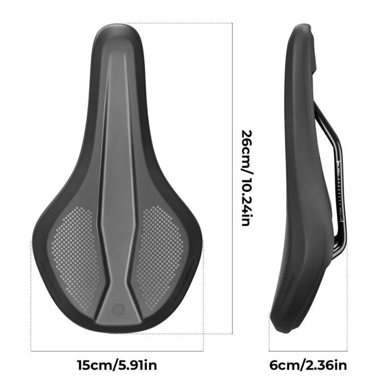 Rockbros B824 sports ergonomic bicycle saddle - black