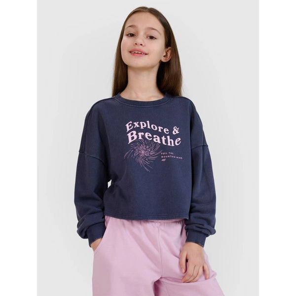 4f Girls' sweatshirt without a hood, 4FJWSS25TSWSF1483-22S General