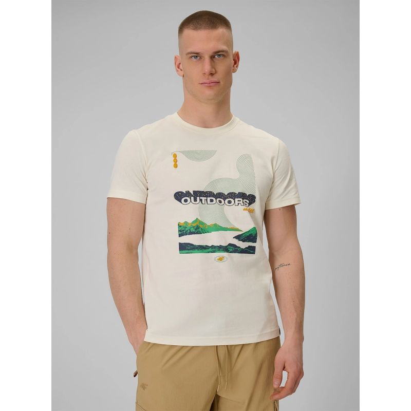 Men's regular printed T-shirt 4F 4FRAW25TTSHM3378-11S póló