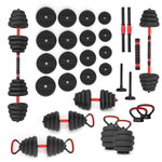 HMS 6-in-1 weight set (barbell, dumbbells and kettlebell) 30kg edzőfelszerelés 17-57-069