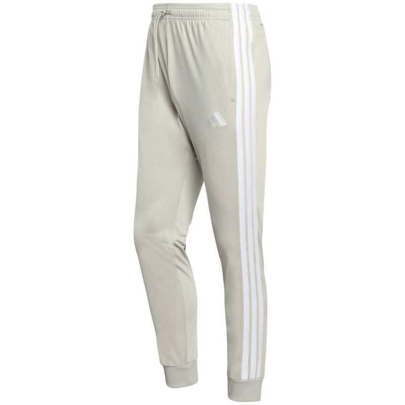 Men's adidas 3-Stripes Tricot Regular Tapered Pants Beige JY7721