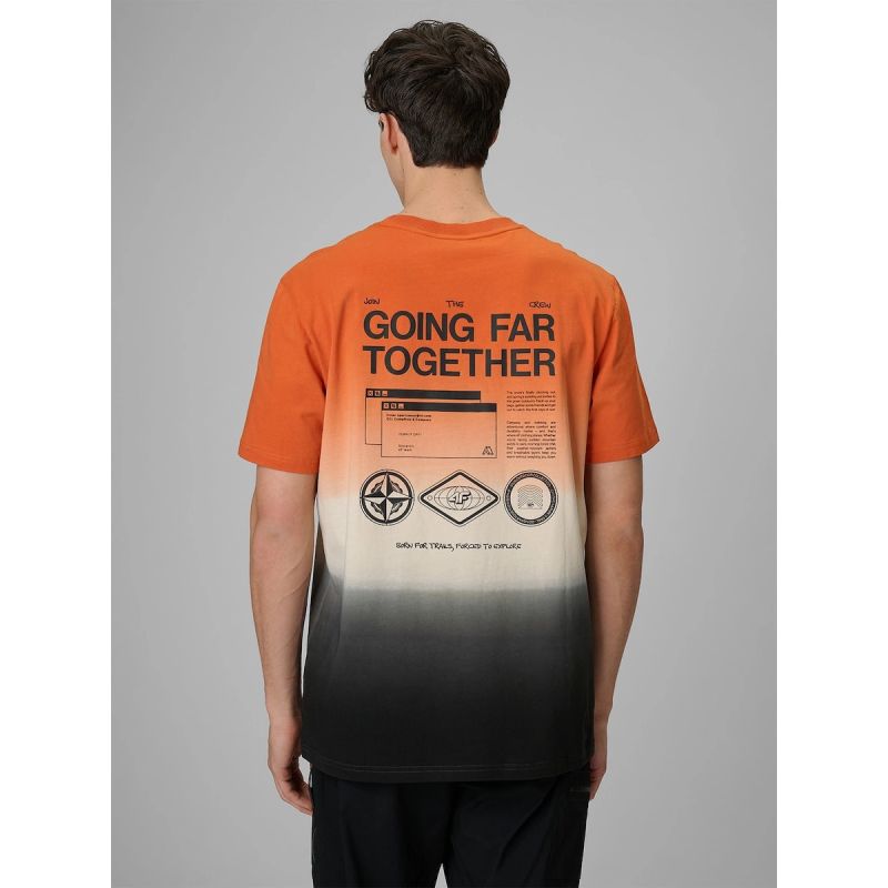 4F Men's relaxed T-shirt with print póló