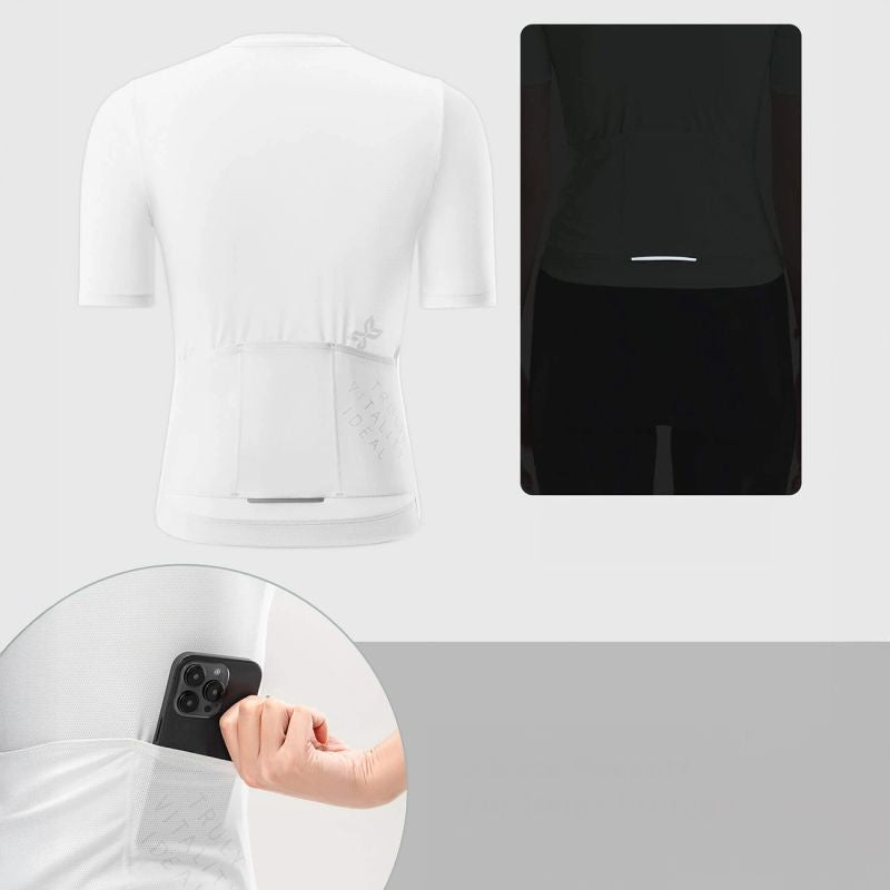 Rockbros 15210007011 TVI L Women's Cycling Jersey - White l \ biały póló 15210007003-211668