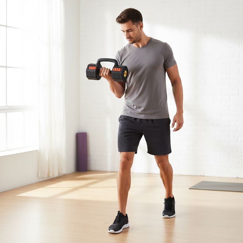 HMS HL05 3in1 ADJUSTABLE DUMBBELL WITH SUPPORT FOR PUSH-UPS AND KETTLEBELL súlyzó 17-47-402