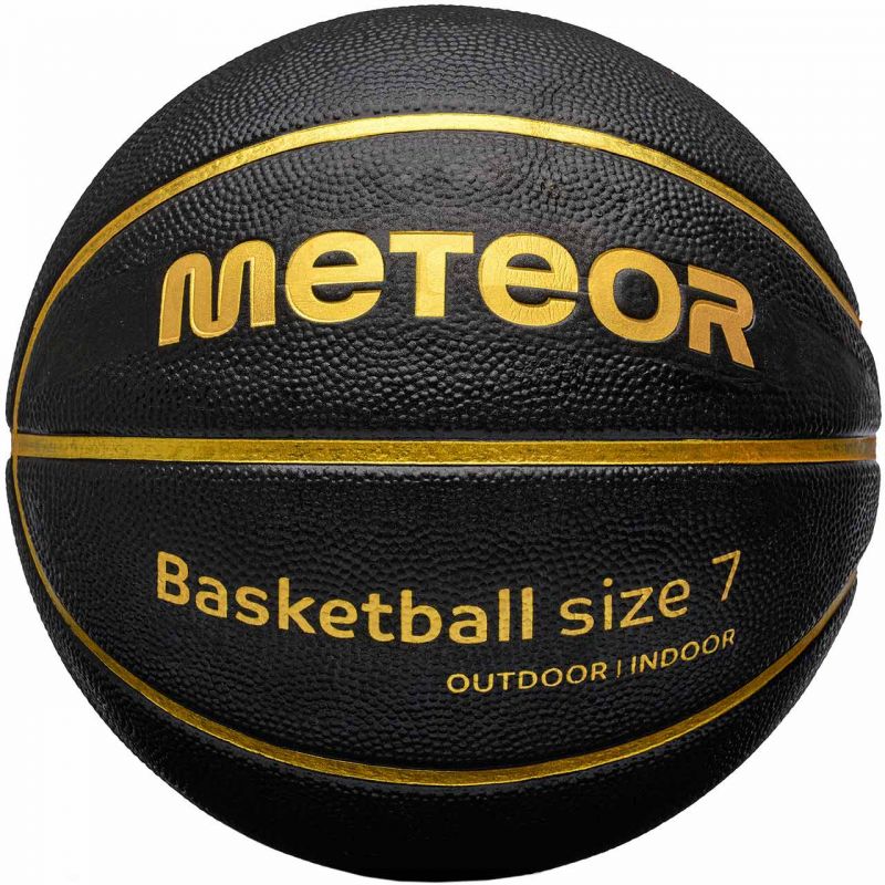 Meteor Cellular Basketball Black and Gold fekete labda