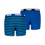 Puma Everyday Striped Kids' Boxer 2 Pack Blue and 938970 fekete short