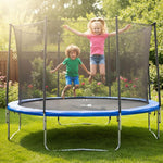 Enero Foldable Garden Tramppoline With Inner Net 12ft 366cm fekete furniture