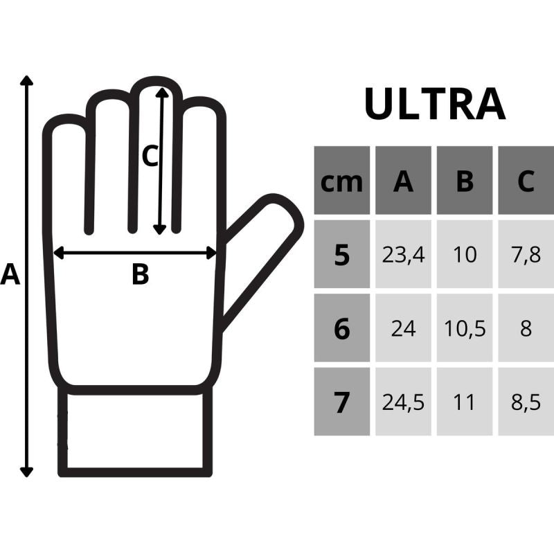 Enero Ultra Size 7 Goalkeeper Gloves fekete kesztyű