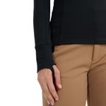 4f Women's thermal sweatshirt F098 deep black 4FWAW25UBRUF098 20S Kiegészítő