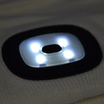 head Beanie With 4-Led Headlamp, 120 Lm, 3 Modes, For Outdoor Activities fehér kötött sapka GSP-1088228