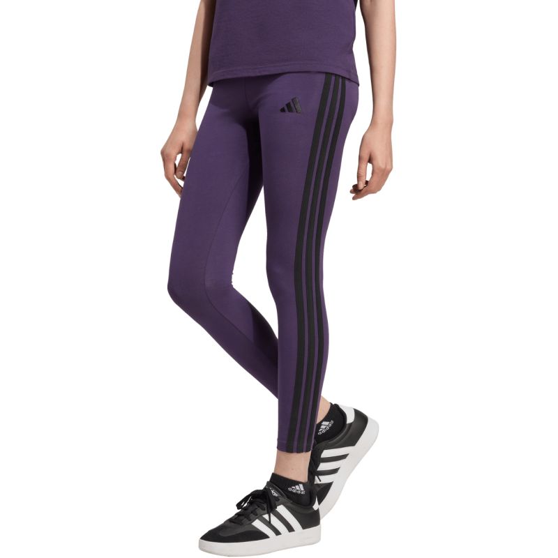 adidas Women's Essentials 3-Stripes Cotton Leggings Purple JY3176 Kiegészítő