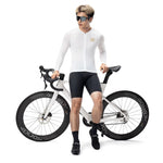Rockbros Diamond Long Sleeve Cycling Jersey Size XXL - White biały \ xxl póló